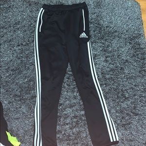 Adidas black and white track pants